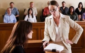 picture of a homewrecker testifying in court